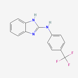 molecular formula C14H10F3N3 B8685754 N-[4-(Trifluoromethyl)phenyl]-1H-benzimidazol-2-amine CAS No. 917974-13-1