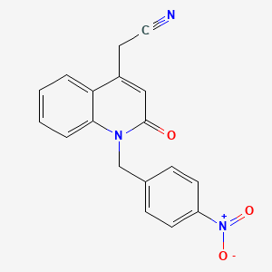 molecular formula C18H13N3O3 B8685774 {1-[(4-Nitrophenyl)methyl]-2-oxo-1,2-dihydroquinolin-4-yl}acetonitrile CAS No. 61304-97-0