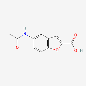 molecular formula C11H9NO4 B8685790 5-Acetaminobenzofuran-2-carboxylic acid 