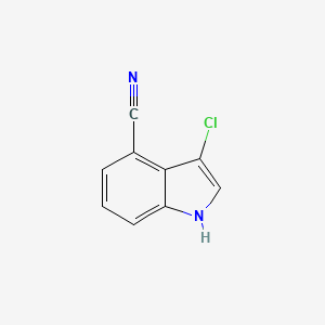 molecular formula C9H5ClN2 B8685805 3-chloro-1H-indole-4-carbonitrile 