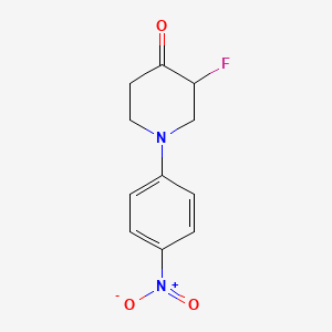 molecular formula C11H11FN2O3 B8685812 3-Fluoro-1-(4-nitrophenyl)piperidin-4-one CAS No. 648920-56-3