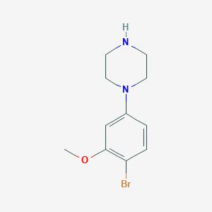 molecular formula C11H15BrN2O B8685820 1-(4-Bromo-3-methoxyphenyl)piperazine 