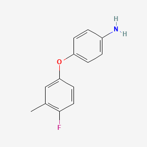molecular formula C13H12FNO B8685832 4-(4-Fluoro-3-methylphenoxy)aniline 