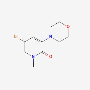 molecular formula C10H13BrN2O2 B8685842 5-bromo-1-methyl-3-morpholinopyridin-2(1H)-one 