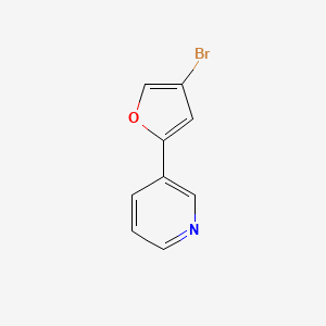 molecular formula C9H6BrNO B8685856 3-(4-Bromofuran-2-yl)pyridine CAS No. 828929-06-2