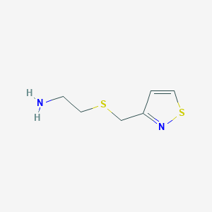 molecular formula C6H10N2S2 B8685871 2-{[(1,2-Thiazol-3-yl)methyl]sulfanyl}ethan-1-amine CAS No. 52378-47-9