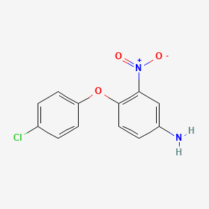 molecular formula C12H9ClN2O3 B8685889 4-(4-Chlorophenoxy)-3-nitroaniline CAS No. 83660-66-6