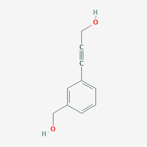 molecular formula C10H10O2 B8685942 3-(3-Hydroxy-1-propynyl)benzenemethanol CAS No. 170859-73-1