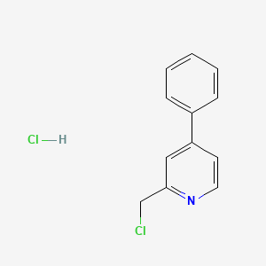molecular formula C12H11Cl2N B8685944 2-(Chloromethyl)-4-phenylpyridine hydrochloride CAS No. 103113-19-5