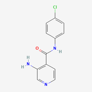 molecular formula C12H10ClN3O B8685981 3-amino-N-(4-chlorophenyl)isonicotinamide 