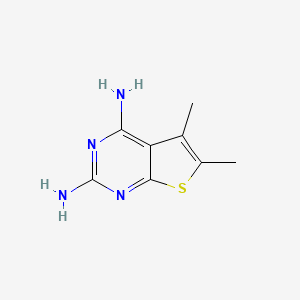 molecular formula C8H10N4S B8686021 5,6-Dimethylthieno[2,3-d]pyrimidine-2,4-diamine CAS No. 74195-49-6
