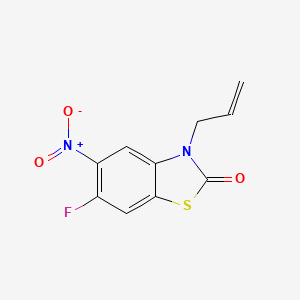molecular formula C10H7FN2O3S B8686027 6-Fluoro-5-nitro-3-(prop-2-en-1-yl)-1,3-benzothiazol-2(3H)-one CAS No. 111332-20-8