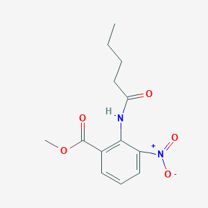 B8686050 Methyl 3-nitro-2-(pentanoylamino)benzoate CAS No. 136285-36-4