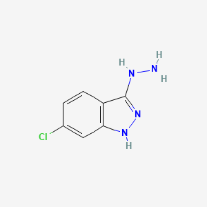 molecular formula C7H7ClN4 B8686077 3-Hydrazino-6-chloro-indazole 