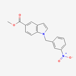 molecular formula C17H14N2O4 B8686078 Methyl 1-(3-nitrobenzyl)indole-5-carboxylate CAS No. 141451-73-2