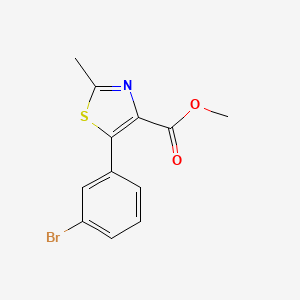 molecular formula C12H10BrNO2S B8686088 5-(3-Bromo-phenyl)-2-methyl-thiazole-4-carboxylic Acid Methyl Ester 