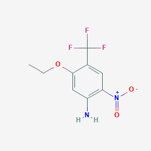 molecular formula C9H9F3N2O3 B8686110 5-Ethoxy-2-nitro-4-(trifluoromethyl)aniline CAS No. 473537-36-9