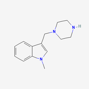 molecular formula C14H19N3 B8686134 1-(1-Methylindole-3-ylmethyl)piperazine 