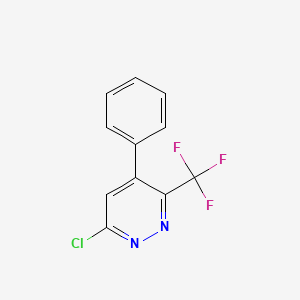 molecular formula C11H6ClF3N2 B8686136 6-Chloro-4-phenyl-3-(trifluoromethyl)pyridazine CAS No. 1048685-18-2