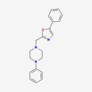 molecular formula C20H21N3O B8686173 1-Phenyl-4-[(5-phenyl-1,3-oxazol-2-yl)methyl]piperazine 