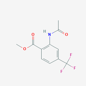 molecular formula C11H10F3NO3 B8686180 Methyl 2-(acetylamino)-4-(trifluoromethyl)benzoate CAS No. 869550-68-5