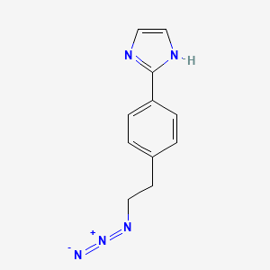 molecular formula C11H11N5 B8686222 2-[4-(2-azidoethyl)phenyl]-1H-imidazole CAS No. 714568-57-7