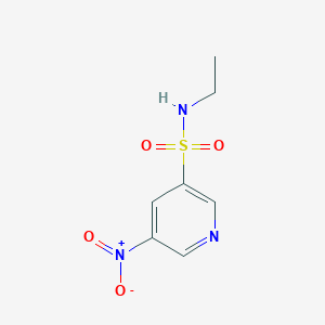 molecular formula C7H9N3O4S B8686223 N-ethyl-5-nitropyridine-3-sulfonamide CAS No. 62009-10-3