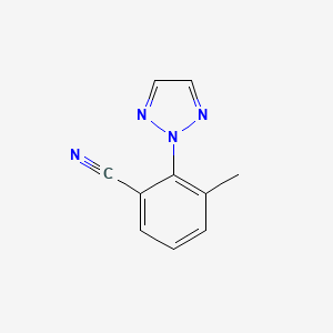 molecular formula C10H8N4 B8686276 3-Methyl-2-(2H-1,2,3-triazol-2-yl)benzonitrile 