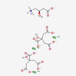 molecular formula C19H25Mg3NO17 B8686297 Magnesium 2-hydroxypropane-1,2,3-tricarboxylate--(3R)-3-hydroxy-4-(trimethylazaniumyl)butanoate (3/2/1) CAS No. 214708-32-4