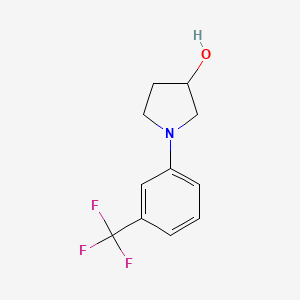 molecular formula C11H12F3NO B8686326 1-(3-(Trifluoromethyl)phenyl)pyrrolidin-3-ol 