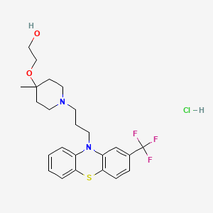 Ethanol, 2-((4-methyl-1-(3-(2-(trifluoromethyl)-10H-phenothiazin-10-yl)propyl)-4-piperidinyl)oxy)-, monohydrochloride
