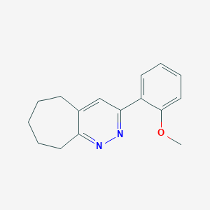 molecular formula C16H18N2O B8686400 3-(2-Methoxyphenyl)-6,7,8,9-tetrahydro-5H-cyclohepta[c]pyridazine CAS No. 918874-35-8