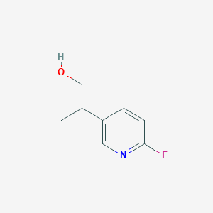 molecular formula C8H10FNO B8686416 2-(6-Fluoropyridin-3-yl)propan-1-ol 
