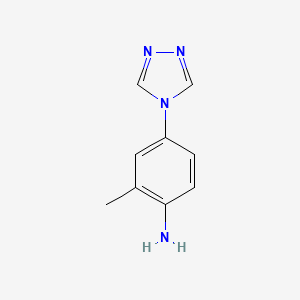 molecular formula C9H10N4 B8686446 4-(4-Amino-3-methylphenyl)-1,2,4-triazole 