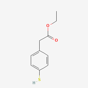 molecular formula C10H12O2S B8686487 4-Mercapto-phenyl-acetic acid ethyl ester 