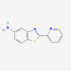 molecular formula C12H9N3S B8686494 2-(Pyridin-2-yl)-1,3-benzothiazol-5-amine CAS No. 61352-24-7