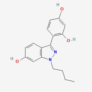 4-(1-butyl-6-hydroxy-1H-indazol-3-yl)benzene-1,3-diol