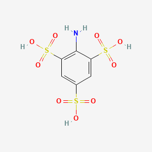 molecular formula C6H7NO9S3 B8686520 2-Aminobenzene-1,3,5-trisulfonic acid CAS No. 64755-08-4