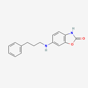 molecular formula C16H16N2O2 B8686525 6-[(3-Phenylpropyl)amino]-1,3-benzoxazol-2(3H)-one CAS No. 113207-18-4