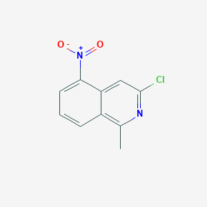 molecular formula C10H7ClN2O2 B8686552 3-Chloro-1-methyl-5-nitroisoquinoline 