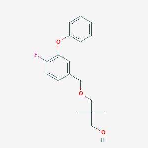 molecular formula C18H21FO3 B8686565 3-[(4-Fluoro-3-phenoxyphenyl)methoxy]-2,2-dimethylpropan-1-ol CAS No. 109869-72-9