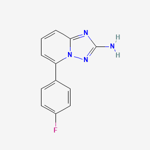 molecular formula C12H9FN4 B8686597 5-(4-Fluoro-phenyl)-[1,2,4]triazolo[1,5-a]pyridin-2-ylamine 