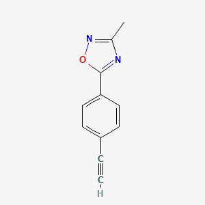 molecular formula C11H8N2O B8686600 5-(4-Ethynyl-phenyl)-3-methyl-1,2,4-oxadiazole 