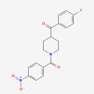 molecular formula C19H17FN2O4 B8686607 4-(4-Fluorobenzoyl)-1-(4-nitrobenzoyl)piperidine CAS No. 101387-76-2