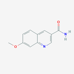molecular formula C11H10N2O2 B8686608 3-Carbamoyl-7-methoxyquinoline 