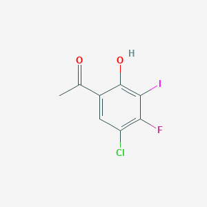 molecular formula C8H5ClFIO2 B8686613 1-(5-Chloro-4-fluoro-2-hydroxy-3-iodophenyl)ethanone 