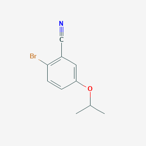 molecular formula C10H10BrNO B8686639 2-Bromo-5-isopropoxybenzonitrile 