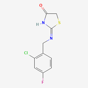 2-{[(2-Chloro-4-fluorophenyl)methyl]amino}-1,3-thiazol-4(5H)-one