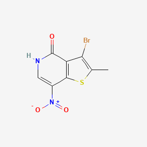 molecular formula C8H5BrN2O3S B8686652 3-Bromo-2-methyl-7-nitrothieno[3,2-c]pyridin-4(5h)-one CAS No. 832694-76-5
