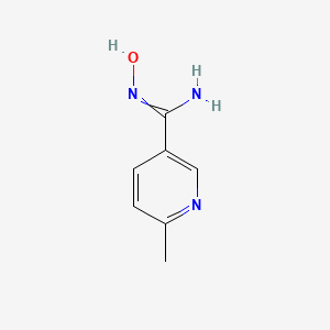 molecular formula C7H9N3O B8686657 N'-hydroxy-6-methylnicotinimidamide 